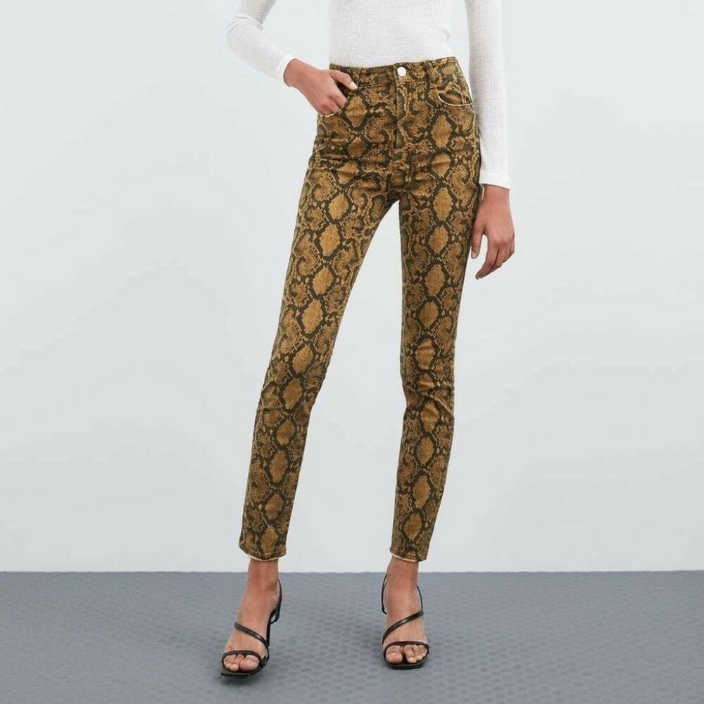 NWT Zara Hi-Rase Python Snake Skin Print - Picture 1 of 5